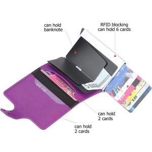 Портфейл iUni P2, RFID, слот за 6 карти, Magenta - Img 7