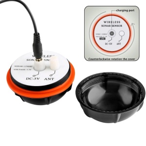 Риболовен сонар Fish Finder Безжичен iUni XJ-01, цветен LCD екран 2.8", сензор 90°, дълбочина 36m, комуникационно разстояние до 100m, 125KHz - Img 10