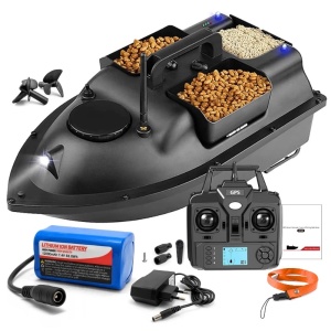 Futterboot iUni V010, GPS, 12000 mAh, 3 Fächer, 2 kg, 500 m, 10 km/h