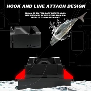 Futterboot iUni V801, 3 Köderbehälter, 2kg, 500m, 5200mAh, 10km/h - Img 10