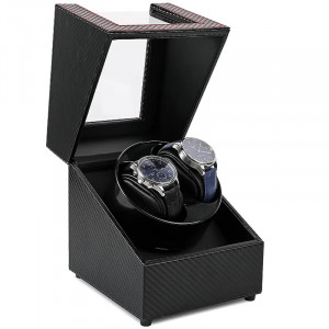 iUni автоматична навивачка за часовници, Watch Winder 2, Black Carbon - Img 5