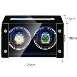 iUni Automatic Watch Winder, луксозен часовник 2, сензорен екран, черен - Img 6