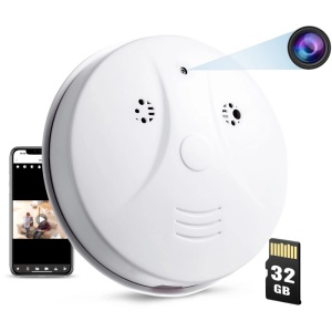 iUni D101 smoke detector spy camera, 32GB, Wi-Fi, 4K resolution