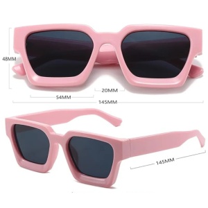 iUni iEye Retro Square Sunglasses, UV400, Pink - Img 5
