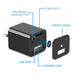 iUni IP15-Spionagekamera mit USB-Ladegerät, Full HD, Bewegungserkennung, Dauerstromversorgung - Img 9