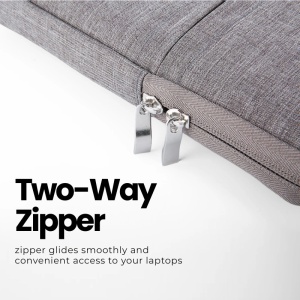 iUni-laptoptas voor 13"-14"-laptops, met verstelbare en afneembare schouderriem, waterafstotend, kras- en stootbestendig, grijs - Img 11