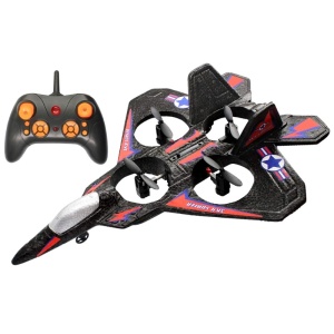 iUni LC222-A Op afstand bestuurbare vliegtuig, Thunder Jet X, 360°-acrobatiek, gyroscoop, schokbestendig, led-verlichting