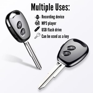 iUni M1 Mini-Spionage-Autoschlüssel, 8 GB, sprachgesteuert, MP3-Player - Img 4