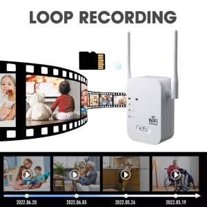 iUni RP1 Draadloze signaalversterker met spionagecamera iUni RP1, 64 GB, wifi, Full HD, liveweergave op uw telefoon - Img 4
