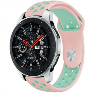 iUni Sport-bandje 22 mm voor Gear S3, siliconen, roze/blauw - Img 2