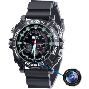 iUni SpyCam WP109R horloge, Full HD-spionagecamera, waterdicht, audio en video, foto's, 32 GB