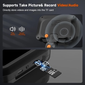 iUni VSP43-D Industriële auto-inspectiecamera, 180° draaibaar, bediening met joystick, 4,3" IPS-scherm, kabellengte 1,5 m, 1080P, 8 instelbare leds, 8,5 mm lens, waterdichtheid IP67, 3000 mAh - Img 8