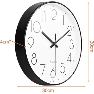 iUni W31 Spionagekamera in Form einer Wanduhr, 32 GB, WLAN, Full HD, Bewegungssensor, Schwarz-Weiß - Img 10