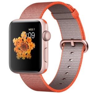 iUni Woven Strap Armband für Apple Watch 1/2/3/4/5/6/7 44 mm Nylon Velvet Rot - Img 10
