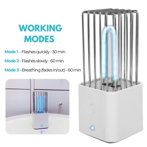 iUni X14 UV-C-reinigingsapparaat, draagbaar, 3 bedrijfsmodi, timer 30/60 min, 2,5 W, Type-C - Img 4