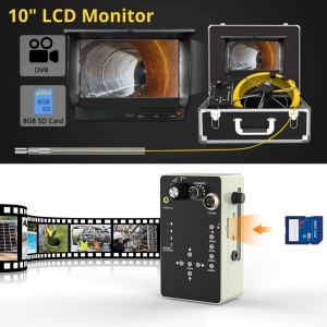 Kanalinspektionskamera, 45 Meter, iUni ICT13, DVR-Videoaufzeichnung, 10-Zoll-Display - Img 6