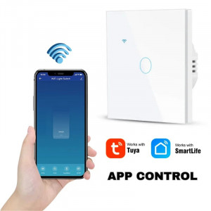 Slimme aanraakschakelaar, wifi, beschermglas, iUni 1G, 10 A, spraakbediening, Smart Life / Tuya, led - Img 3
