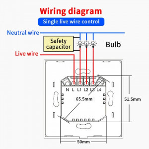 Slimme aanraakschakelaar, wifi, beschermglas, iUni 3G, 10 A, spraakbediening, Smart Life / Tuya, led, zilverkleurig - Img 8