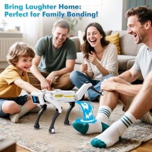 Slimme robothond iUni 8002, afstandsbediening, app, spraakopdrachten, programmeerbaar, meer dan 25 interactieve functies, dansjes, verhaaltjes, muziek - Img 11