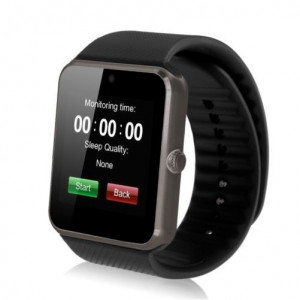 Smartwatch iUni GT08, телефон, Bluetooth, 1.3MP Камера, LCD дисплей против надраскване, Черно - Img 7