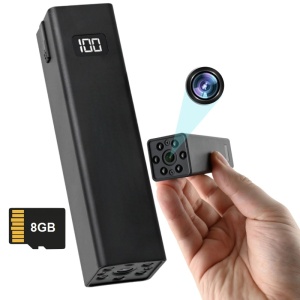 Verborgen spionagecamera in een iUni W25 externe batterij, wifi, 8 GB, nachtzicht, Full HD, 3600 mAh