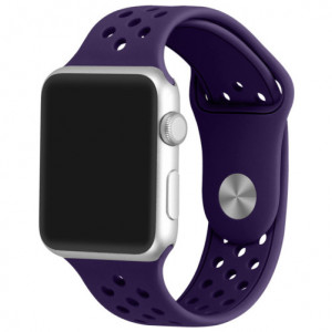 Λουράκι iUni Sport για Apple Watch 1/2/3/4/5/6/7 42 mm, σιλικόνη, μοβ - Img 2