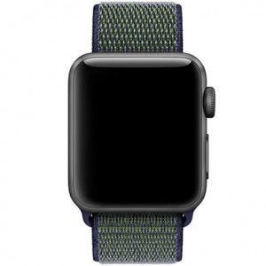 Каишка iUni Спортен Woven Strap за Apple Watch 1/2/3/4/5/6/7 38 мм Найлон Син/Зелен - Img 5