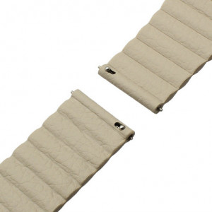 Каишка iUni Leather Loop 20 мм за Gear S2 Еко кожа Крем - Img 4