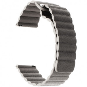 Каишка iUni Leather Loop 20 мм за Gear S2 Еко кожа Сив - Img 3