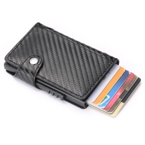 Портфейл iUni P4, RFID, слот за 9 карти, карбонов печат - Img 9