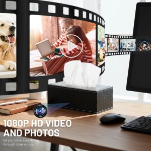 Шпионска камера в поставка за салфетки iUni IP73, Wi-Fi, 64GB, Full HD, Гледане в реално време от телефон - Img 4