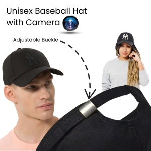 Шпионска камера в шапка с козирка iUni H15, Wi-Fi, Full HD, аудио-видео запис, фотография - Img 6