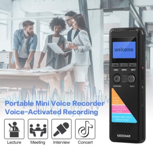 Шпионски микрофон iUni SpyMic REP01, Професионален диктофон, 8GB, MP3 Player - Img 4