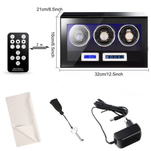Box für selbstaufziehende Uhren iUni Luxury Watch Winder 3, Farbe: Carbon - Img 11