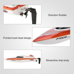 Ferngesteuertes Boot iUni FT009 Top Speed Racing Flipped Boat, Orange - Img 11