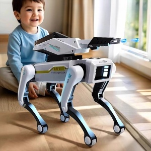 Intelligenter Roboterhund iUni 8006 mit Hydrogel-Bällen, die sich im Wasser ausdehnen, Fernbedienung, App, Sprachbefehle, programmierbar, über 25 interaktive Funktionen - Img 3