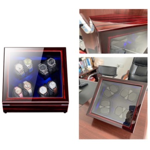 iUni αυτόματη μηχανή περιτύλιξης ρολογιών, Watch Winder 8 Mahon-Black - Img 3