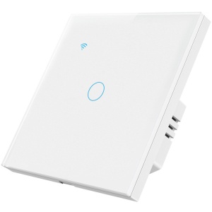 iUni 1F intelligenter Sensorschalter für Stangen- und Kreuzkopfausführung, WLAN, gehärtetes Glas, LED