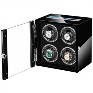 iUni Automatic Watch Winder, луксозен часовник 4, сензорен екран, черен - Img 12