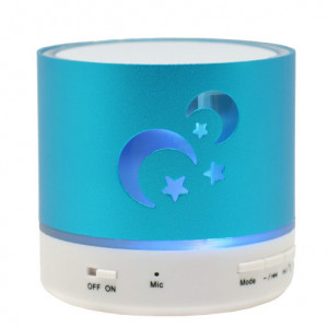 iUni DF03 Bluetooth-luidspreker, 3 W, USB, kaartsleuf, radio, aluminium, blauw - Img 1