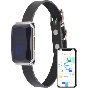 iUni G12P GPS-Halsband für Tiere, verstellbar, Echtzeit-Ortung, Routenverlauf, Wasserdicht nach IP67