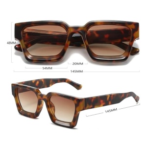 iUni iEye Retro-Sonnenbrille mit quadratischem Rahmen, UV400, braun - Img 4