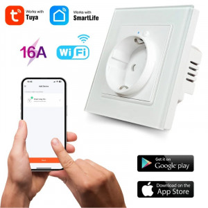 iUni SS1 Smart Socket, wifi, 16 A, verbruiksmonitoring, Smart Life / Tuya-app, compatibel met Alexa/Google Assistant - Img 2