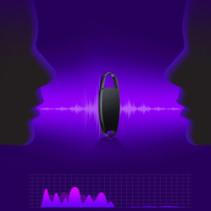 iUni V13 Шпионски калъф за носене, 32GB, 43 часа, MP3 плейър, гласово активиране, черен - Img 7