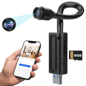 iUni W720 spionagecamera, wifi, 16 GB, HD-beeldkwaliteit, bewegingsdetectie