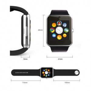Smartwatch iUni GT08s Plus, Telefon, Bluetooth, 1,54 Zoll, Silber - Img 8