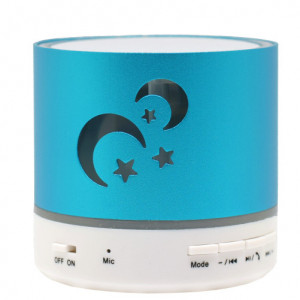 Ηχείο Bluetooth iUni DF03, 3 W, USB, υποδοχή κάρτας, ραδιόφωνο, αλουμίνιο, μπλε - Img 3