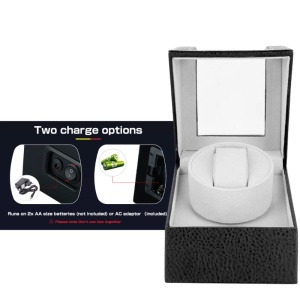 Θήκη για το τύλιγμα ρολογιών iUni, Watch Winder, Μαύρο-Γκρι - Img 6