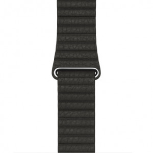 Каишка iUni Leather Loop за Apple Watch 1/2/3/4/5/6/7 38 мм Еко кожа Dark Сив - Img 6