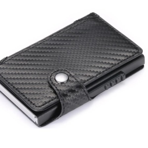 Портфейл iUni P4, RFID, слот за 9 карти, карбонов печат - Img 10